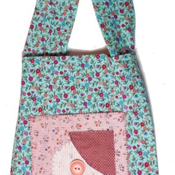 Handcrafted everlasting gift bag in 100% cotton. Front pocket - Picture 1 of 2